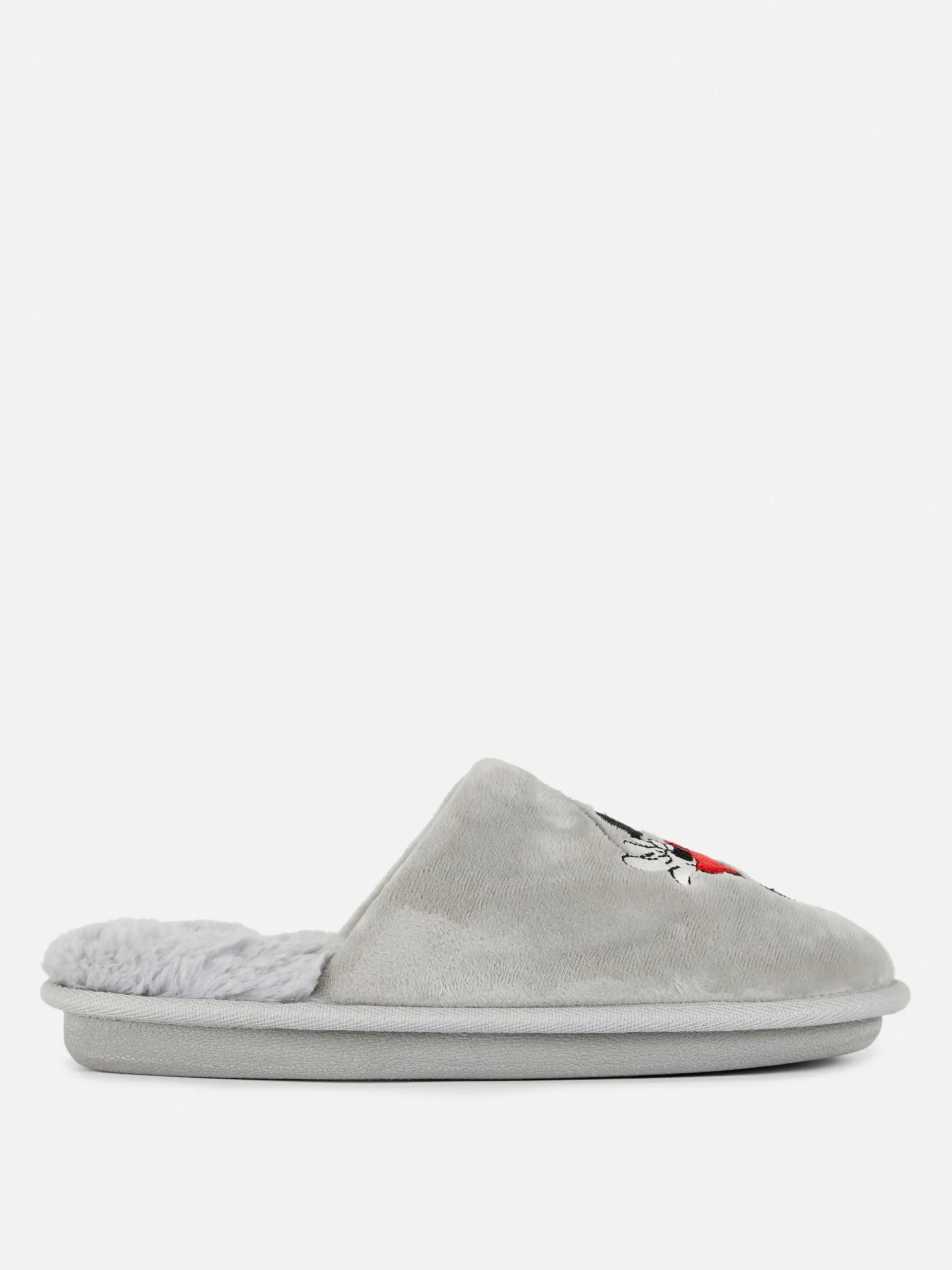 Chaussons|Primark Chaussons Fourrés Disney Minnie Et Mickey Mouse Gris