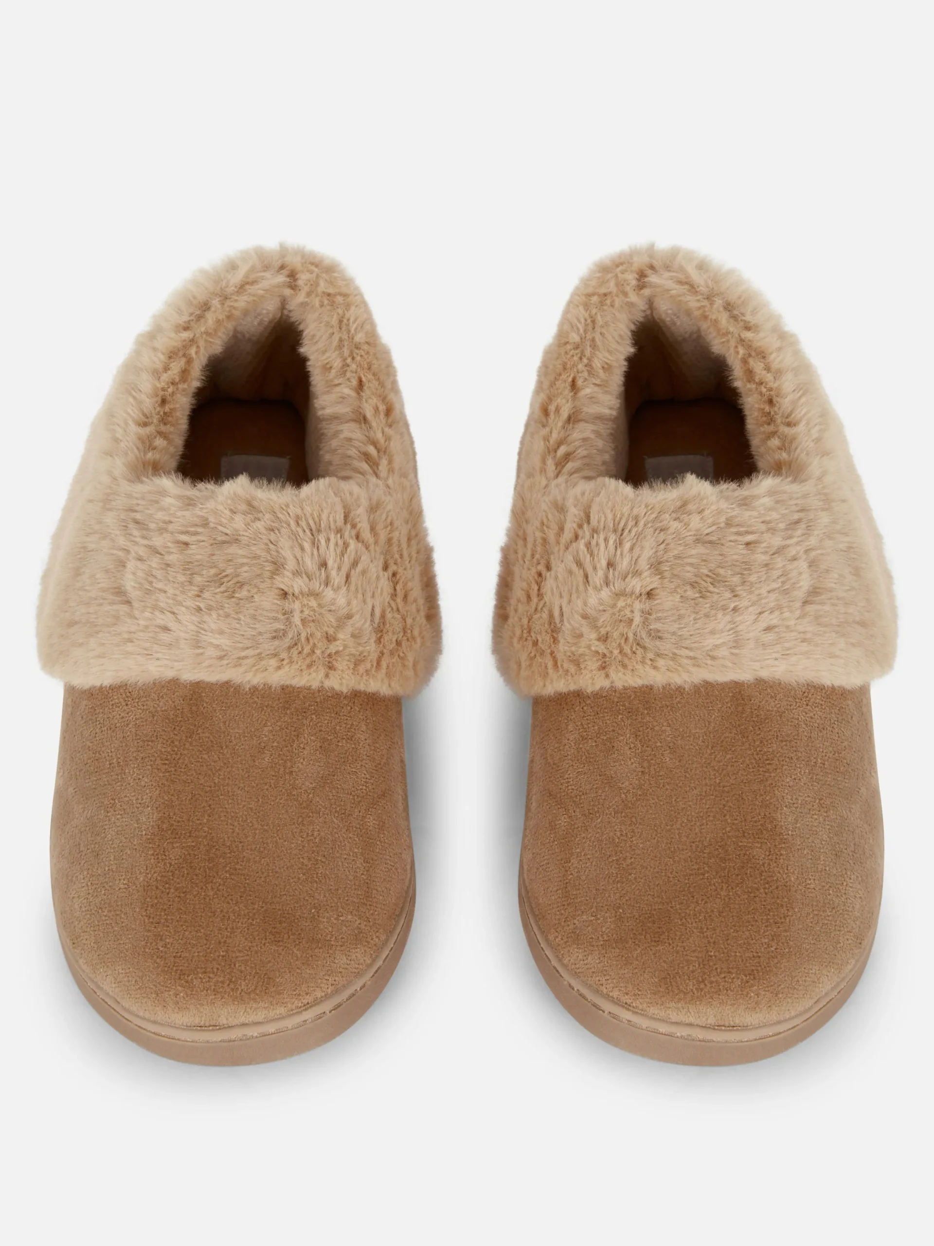 Chaussons|Primark Chaussons Mocassins Doublés En Fausse Fourrure Beige