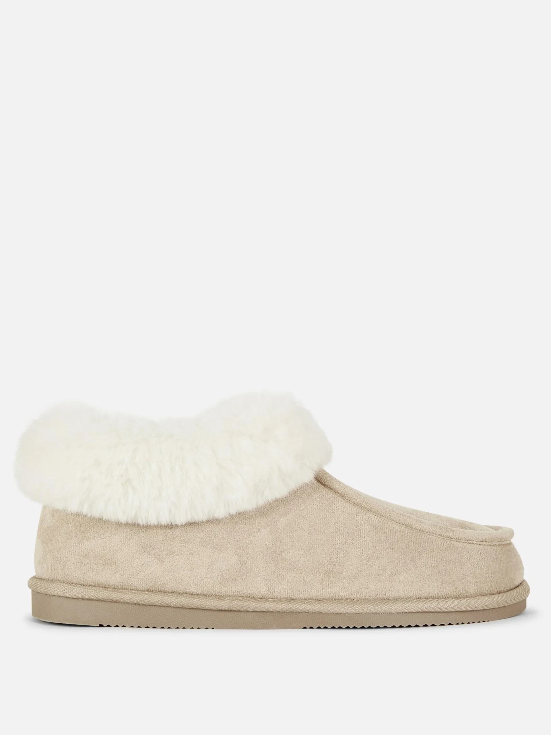 Chaussons|Primark Chaussons Mocassins Doublés En Fausse Fourrure Naturel