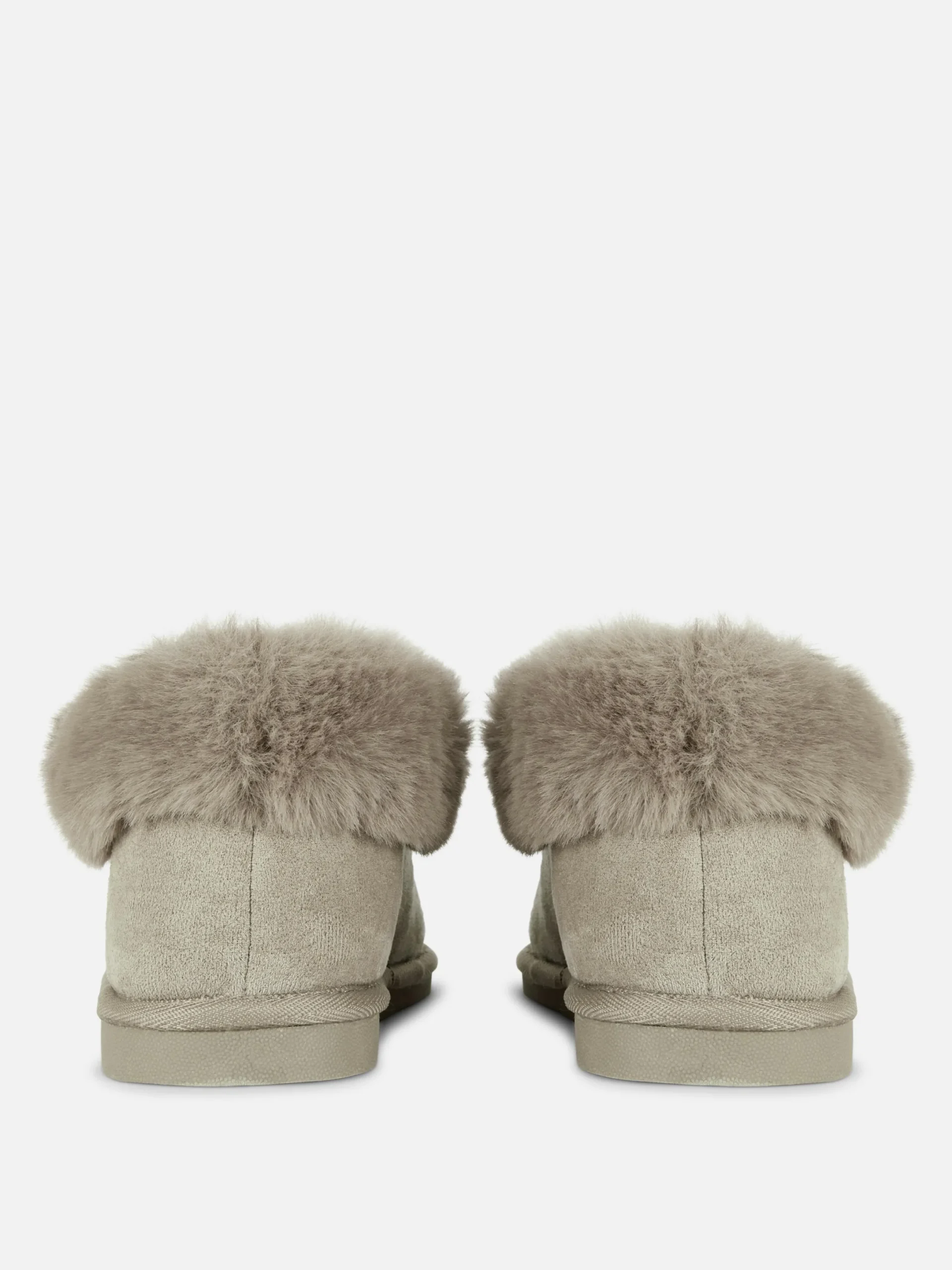 Chaussons|Primark Chaussons Mocassins Doublés En Fausse Fourrure Gris