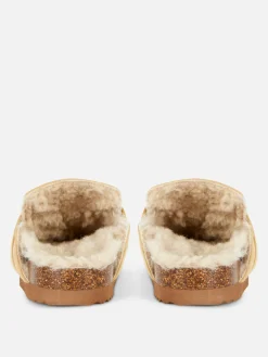 Chaussons|Primark Chaussons Style Mocassins Doublés De Fausse Fourrure Beige