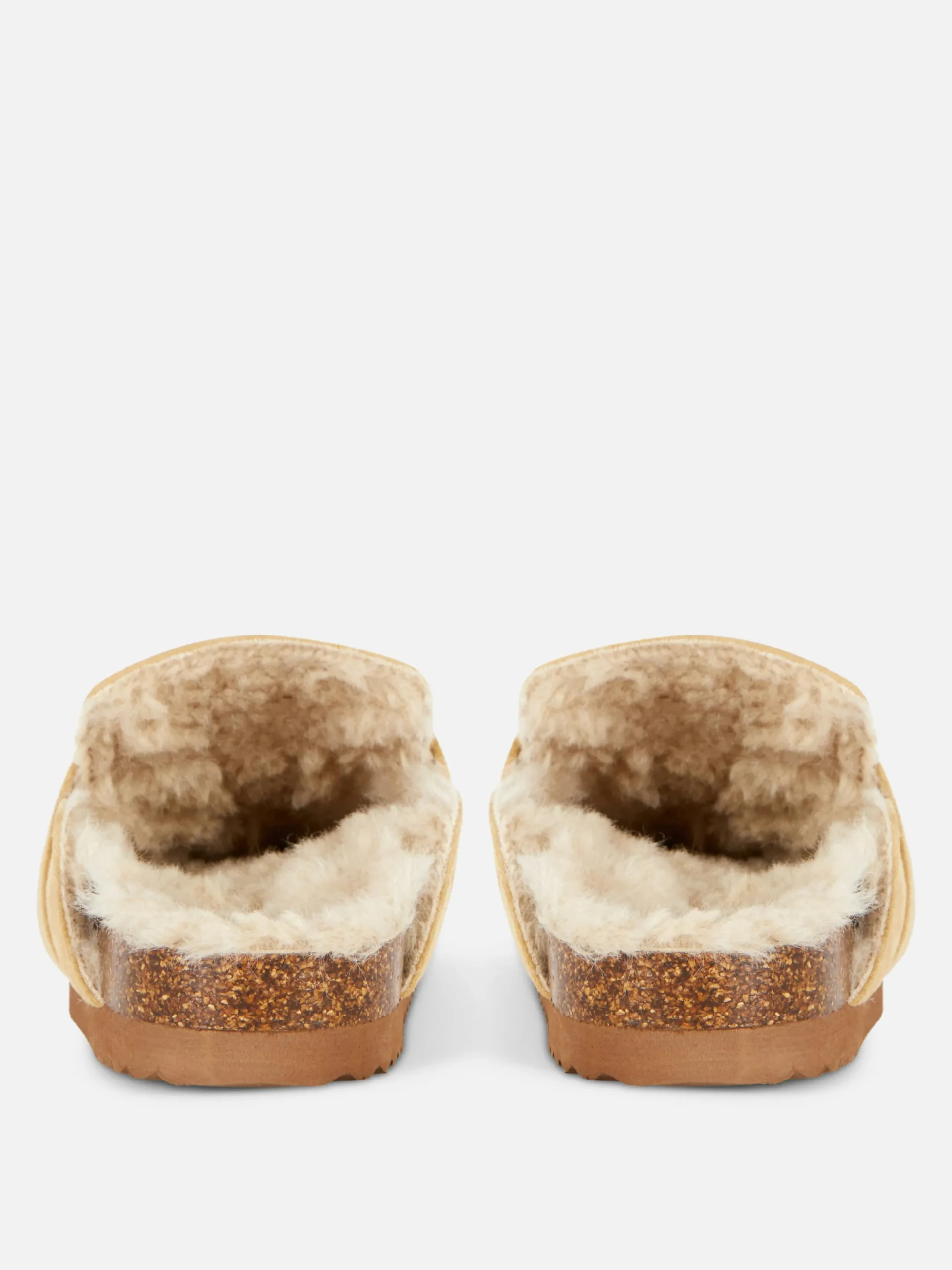 Chaussons|Primark Chaussons Style Mocassins Doublés De Fausse Fourrure Beige