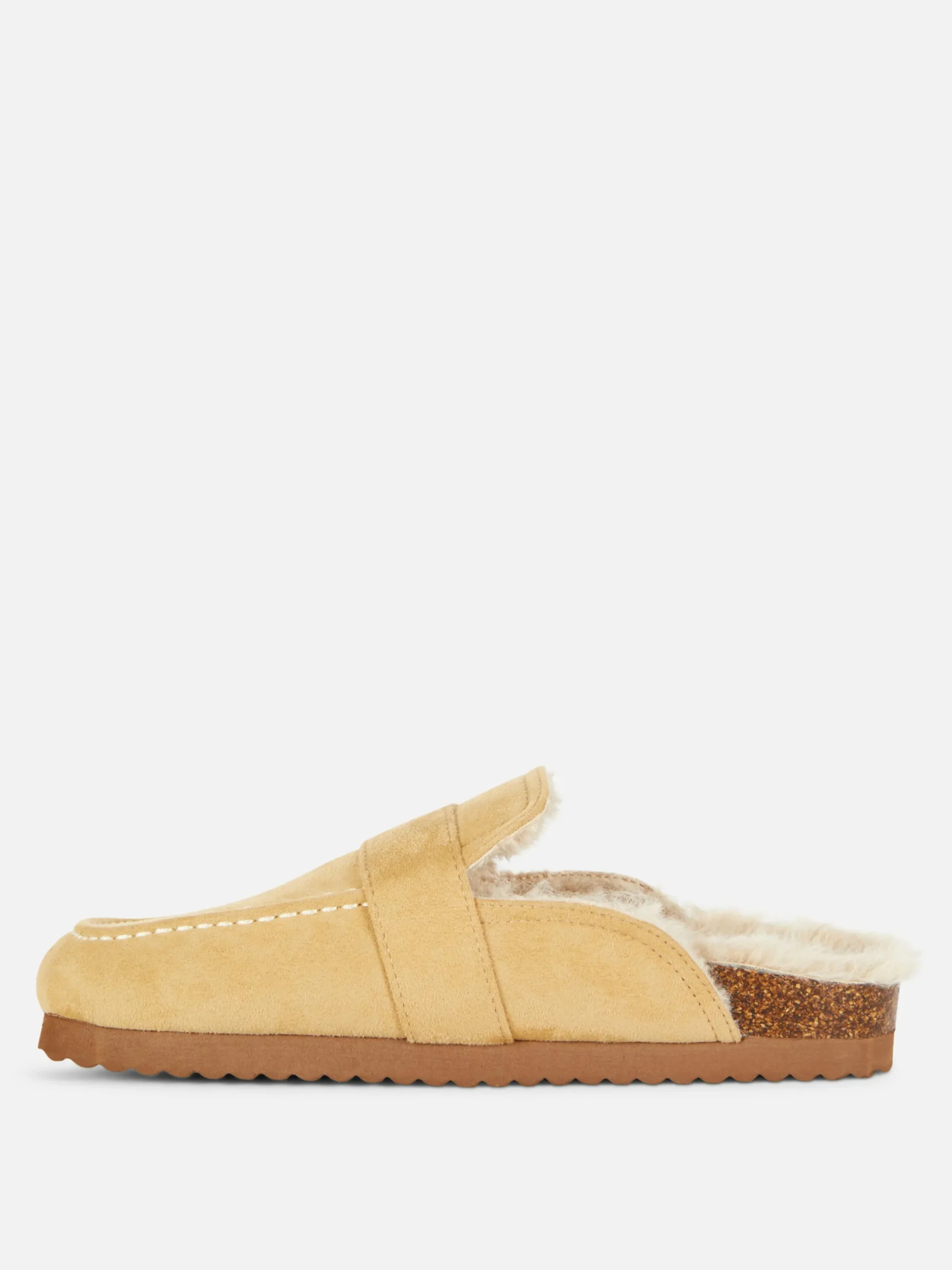 Chaussons|Primark Chaussons Style Mocassins Doublés De Fausse Fourrure Beige