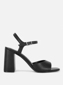Chaussures À Talons|Primark Chaussures à Talons Carrés Et Bride Incurvée Coupe Large Noir