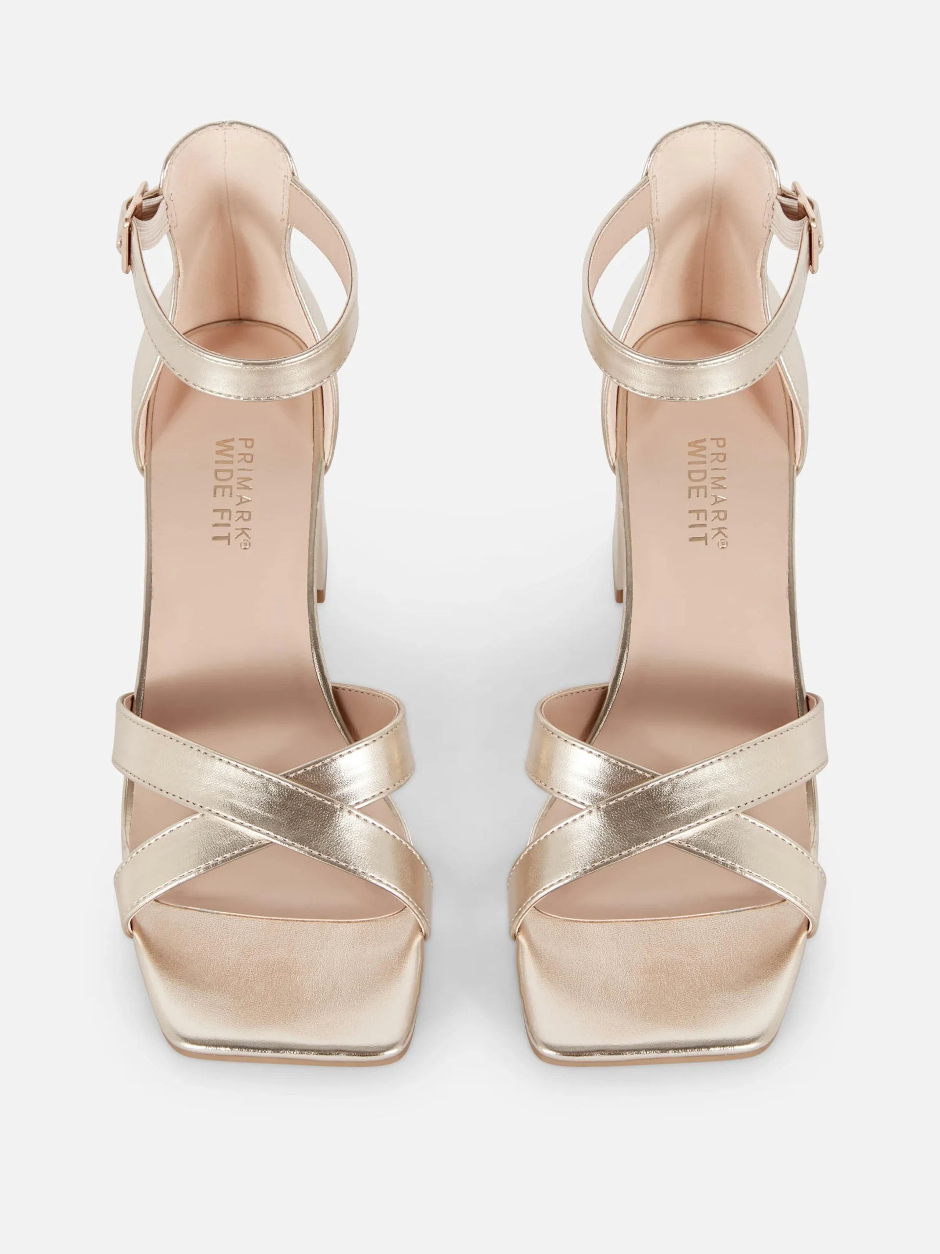 Chaussures À Talons|Primark Chaussures à Talons Larges Avec Brides Croisées Doré