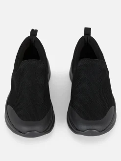 Baskets|Primark Chaussures De Sport Sans Lacets En Tissu Noir