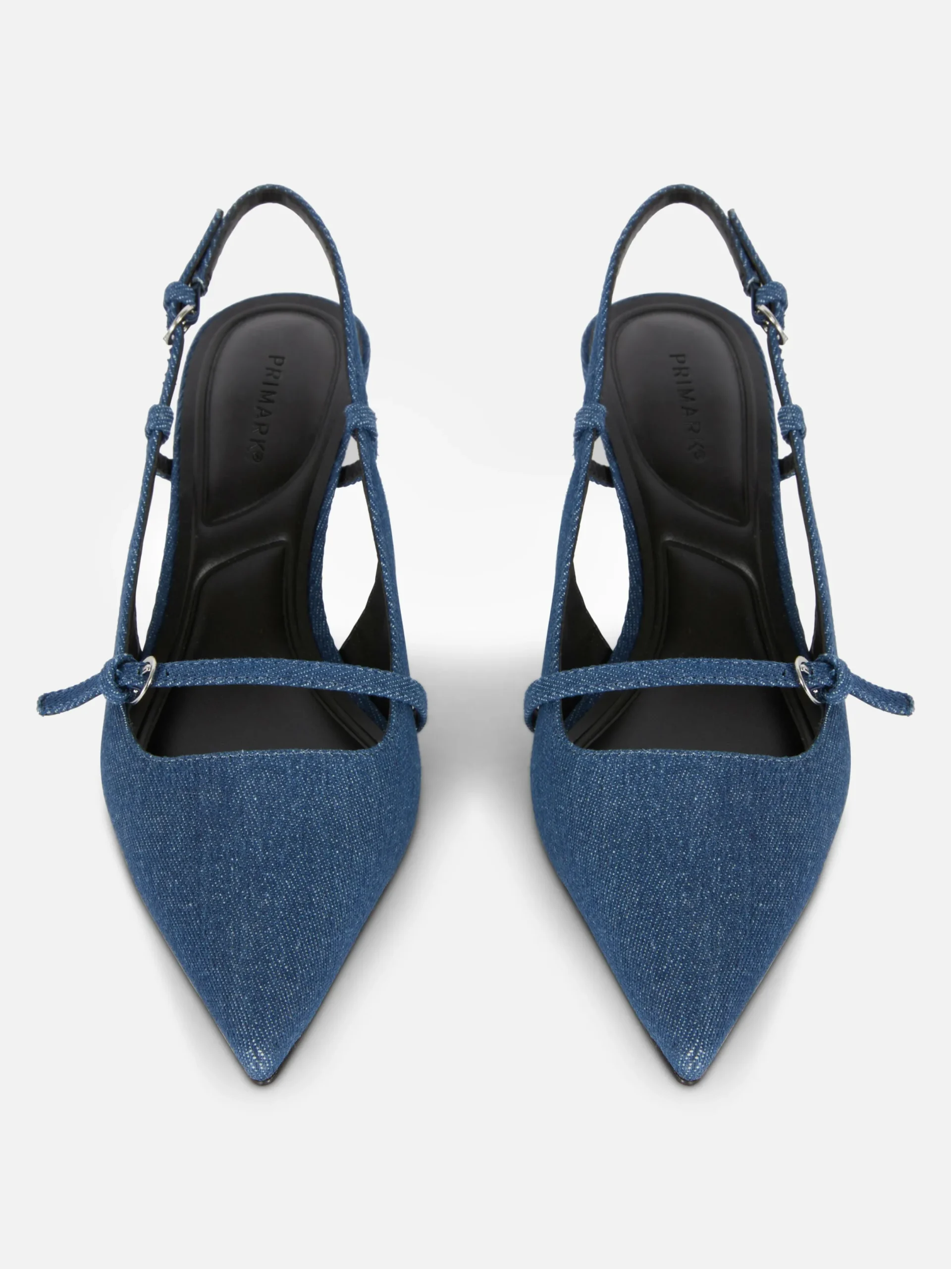 Chaussures À Talons|Denim|Primark Chaussures En Jean à Talon Bas Et Boucle Bleu foncé
