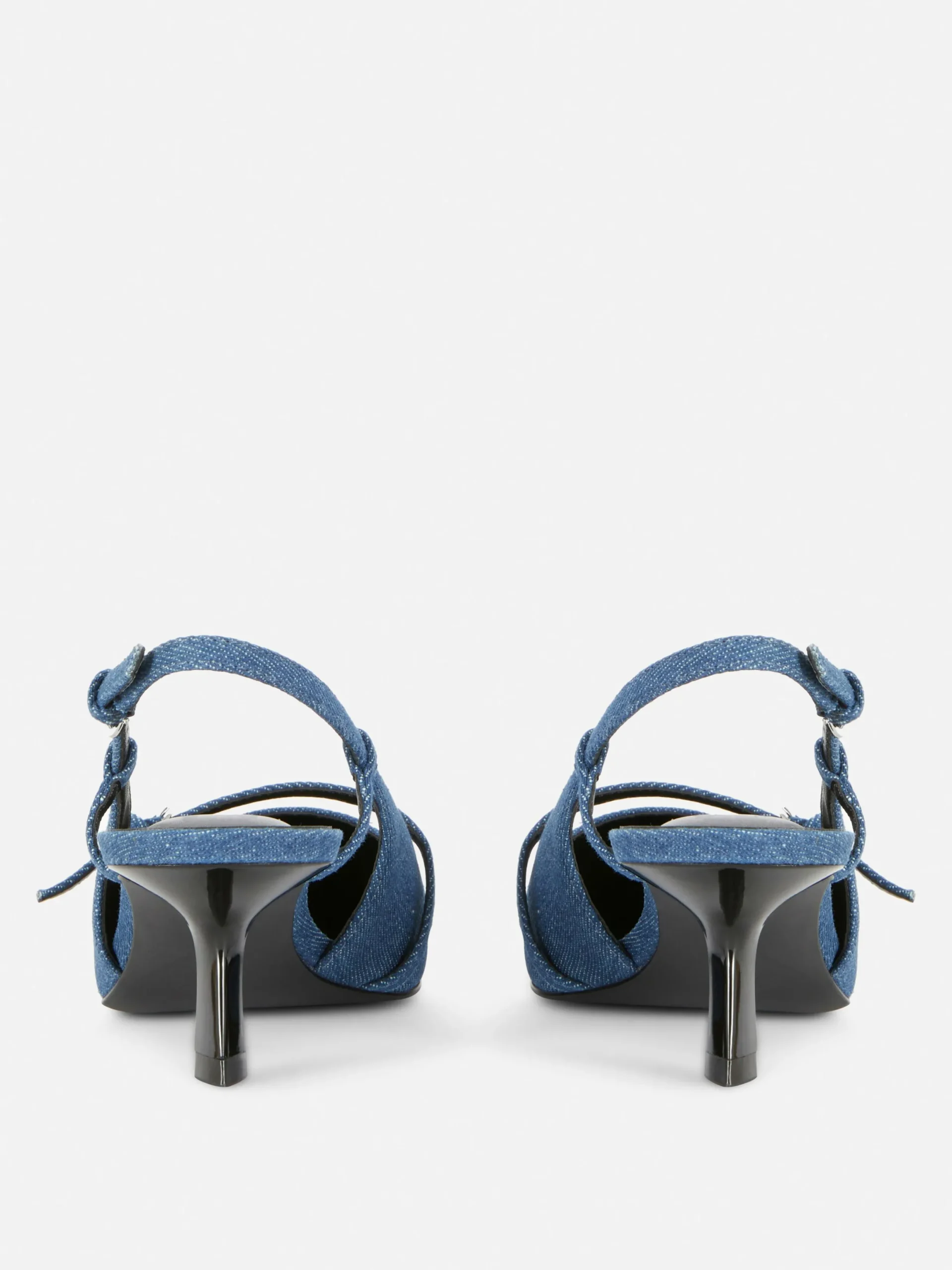 Chaussures À Talons|Denim|Primark Chaussures En Jean à Talon Bas Et Boucle Bleu foncé