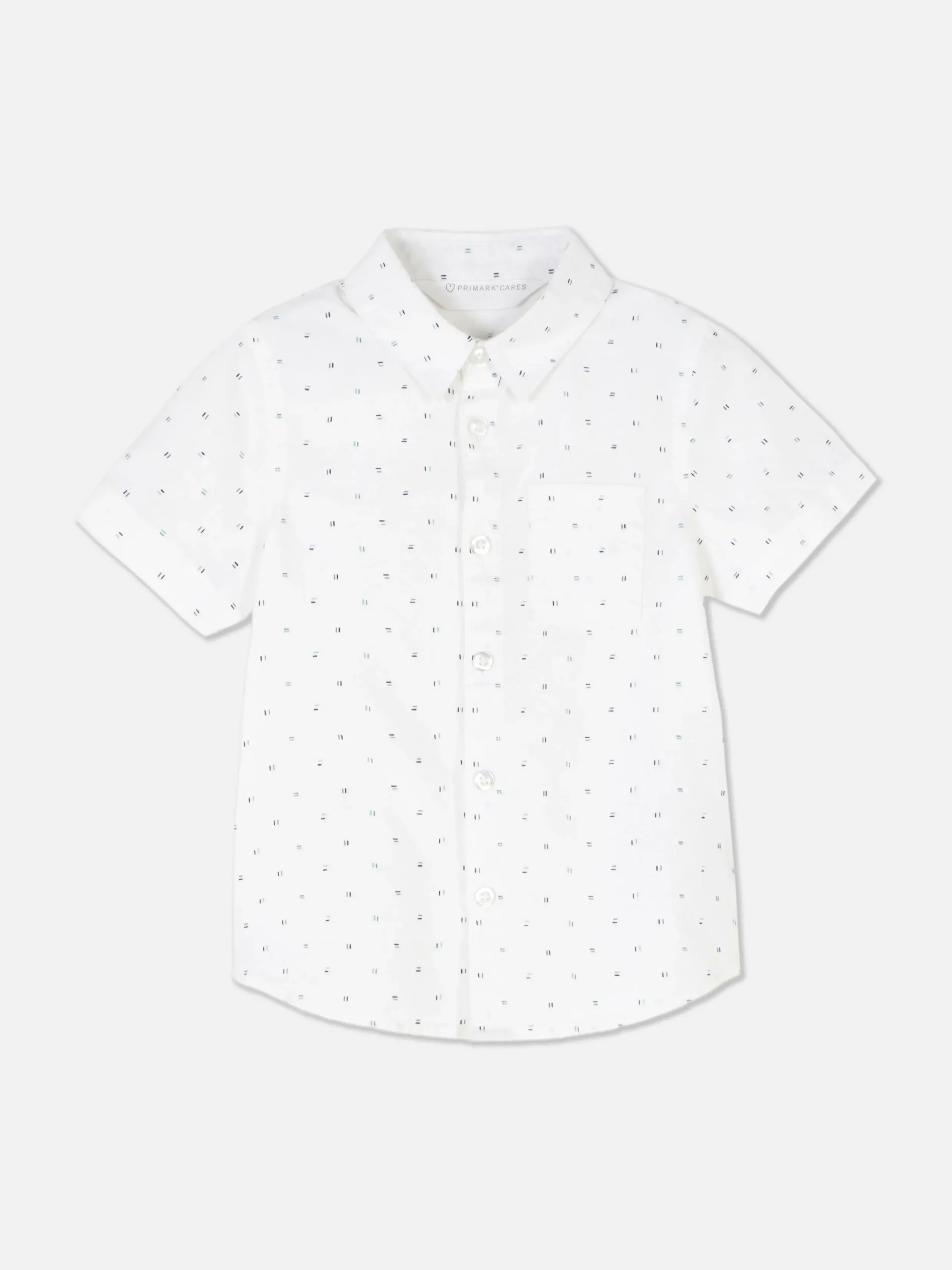 Hauts Et T-Shirts|Primark Chemise à Manches Courtes Et Motifs Blanc
