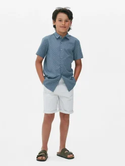 Hauts Et T-Shirts|Primark Chemise à Manches Courtes Et à Boutons Bleu