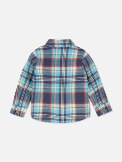 Hauts Et T-Shirts|Primark Chemise à Manches Longues à Carreaux Bleu