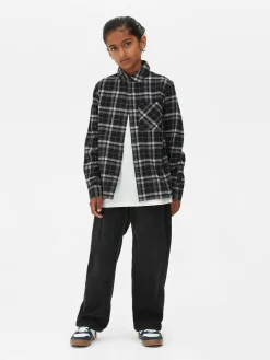Chemises|Primark Chemise Boutonnée à Carreaux Noir
