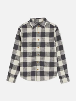 Chemises|Primark Chemise Boutonnée à Carreaux Anthracite