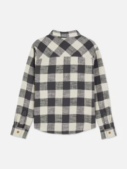 Chemises|Primark Chemise Boutonnée à Carreaux Anthracite