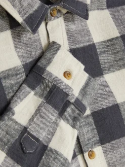 Chemises|Primark Chemise Boutonnée à Carreaux Anthracite