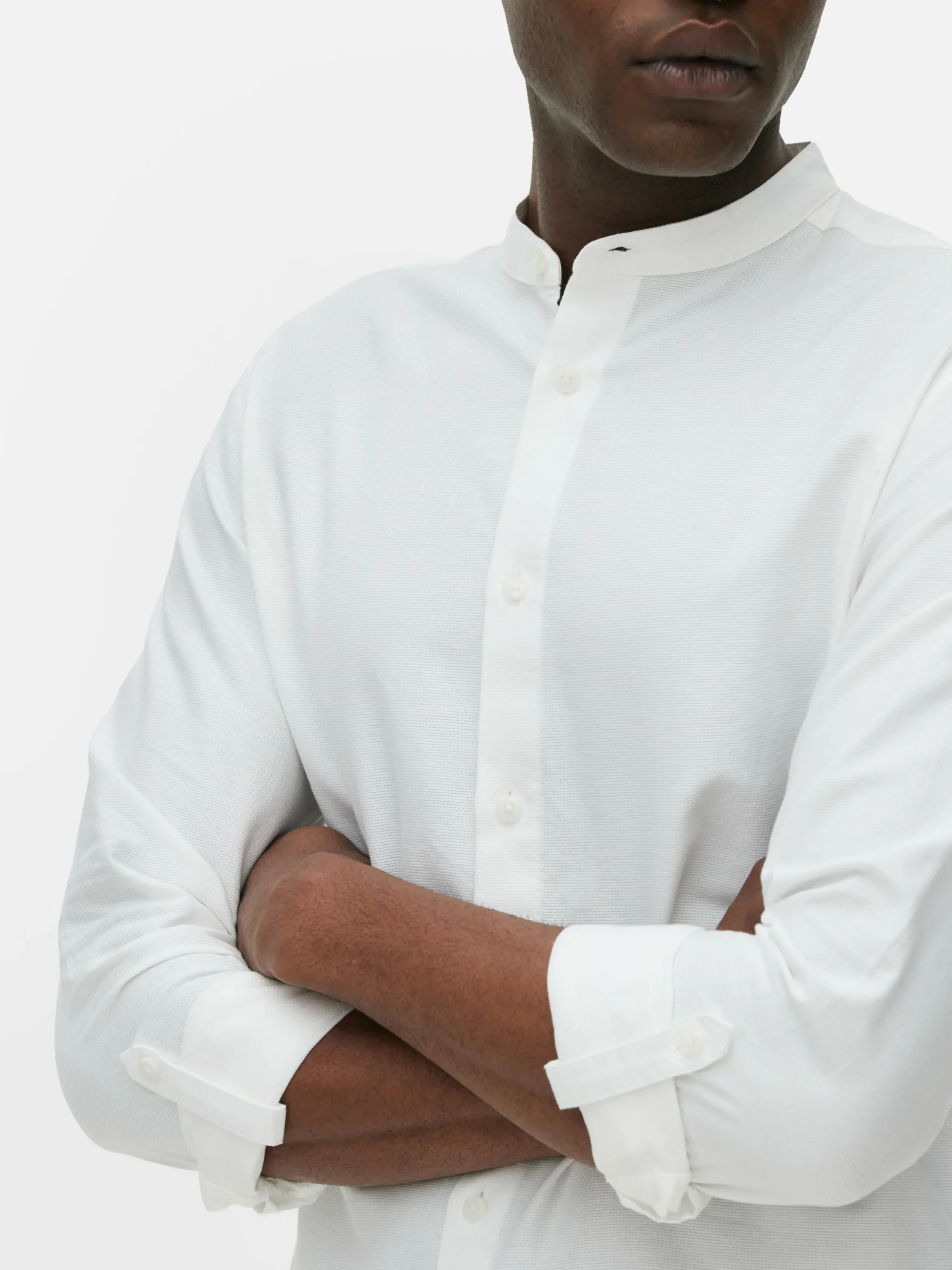 Chemises|Primark Chemise Boutonnée à Manches Retroussées Blanc