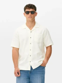 Chemises|Primark Chemise Boutonnée à Manches Courtes Blanc