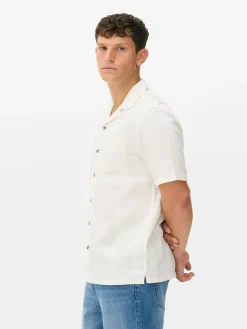 Chemises|Primark Chemise Boutonnée à Manches Courtes Blanc