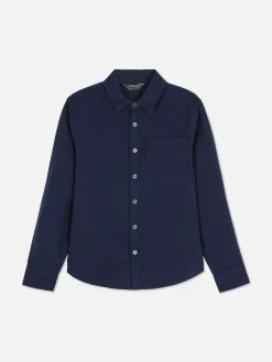 Chemises|Primark Chemise Boutonnée Pour Ado Bleu marine