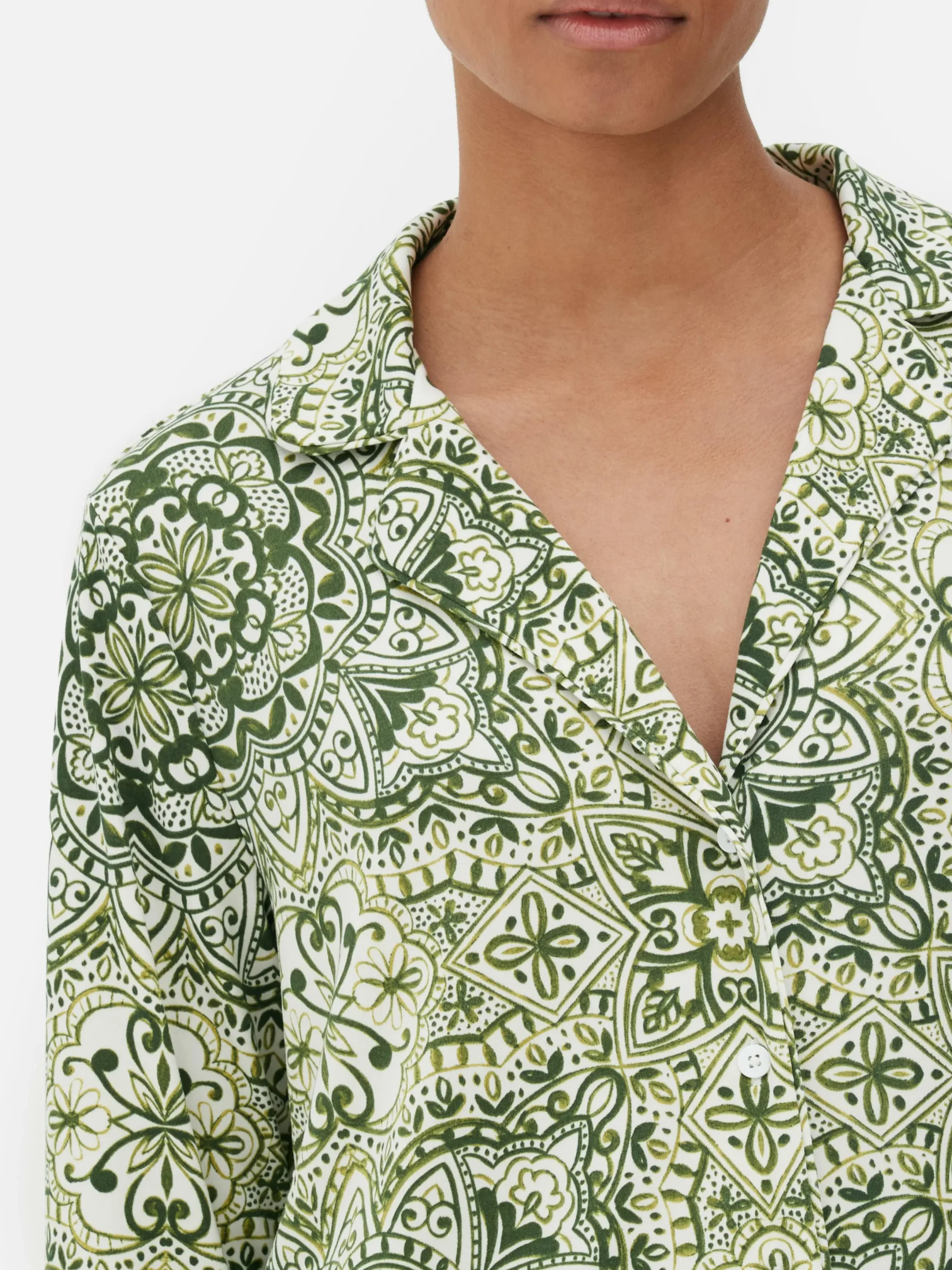 Hauts De Pyjama|Primark Chemise De Nuit De Pyjama Graphique à Motif Mandala Multicolore