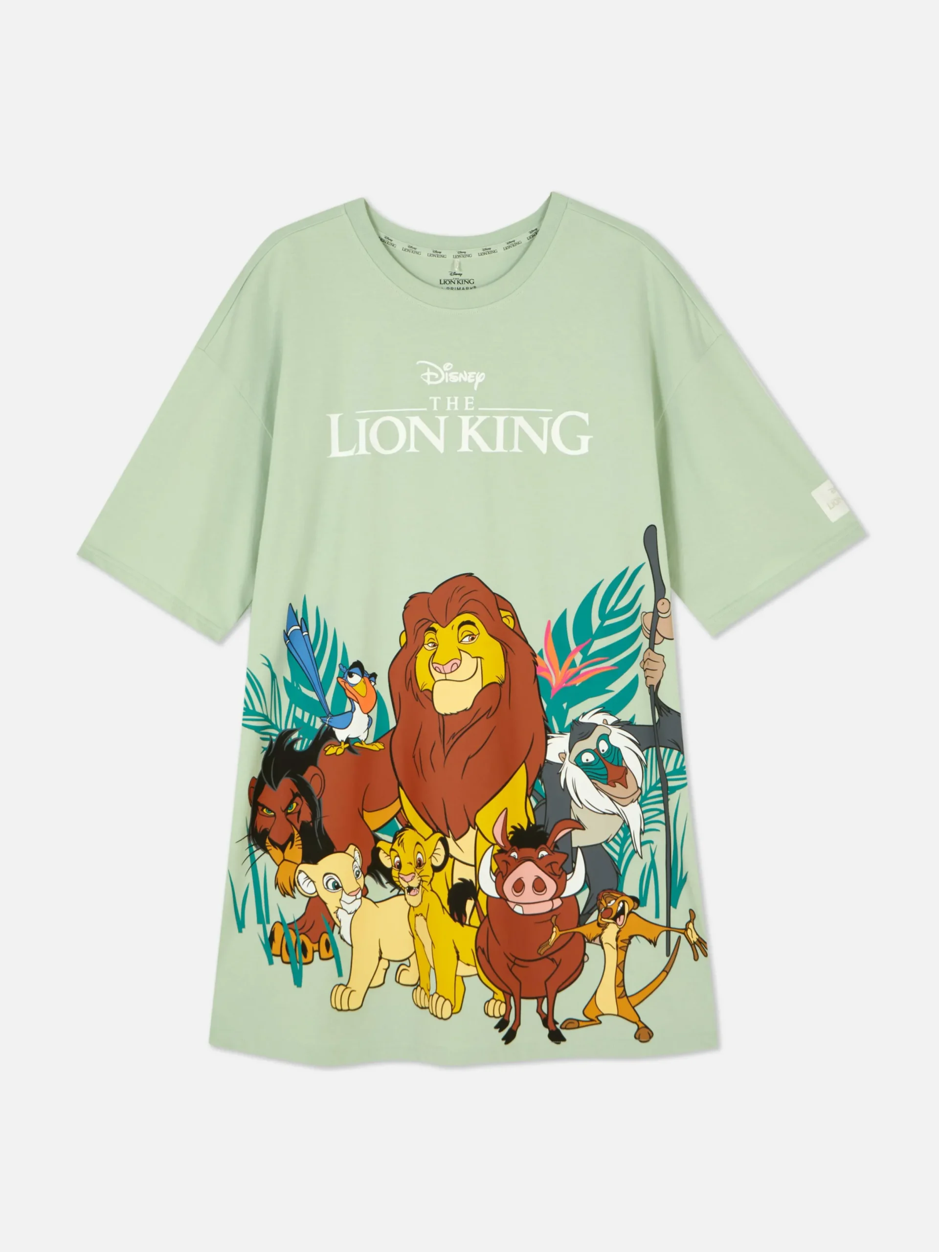 Chemises De Nuit Et Nuisettes|Primark Chemise De Nuit Disney Le Roi Lion 30e Anniversaire Vert clair