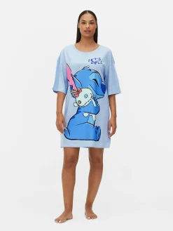 Chemises De Nuit Et Nuisettes|Primark Chemise De Nuit Disney Stitch Et Souillon Bleu clair