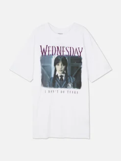 Tout Halloween|Chemises De Nuit Et Nuisettes|Primark Chemise De Nuit Oversize Mercredi Blanc