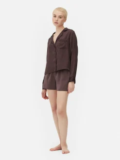 Hauts De Pyjama|Primark Chemise De Pyjama En Satin Figue