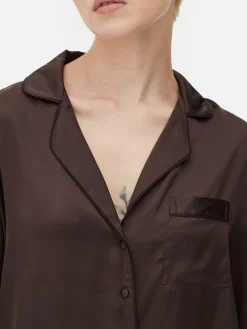 Hauts De Pyjama|Primark Chemise De Pyjama En Satin Figue