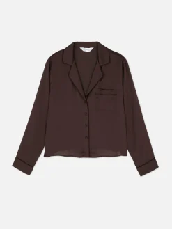 Hauts De Pyjama|Primark Chemise De Pyjama En Satin Figue