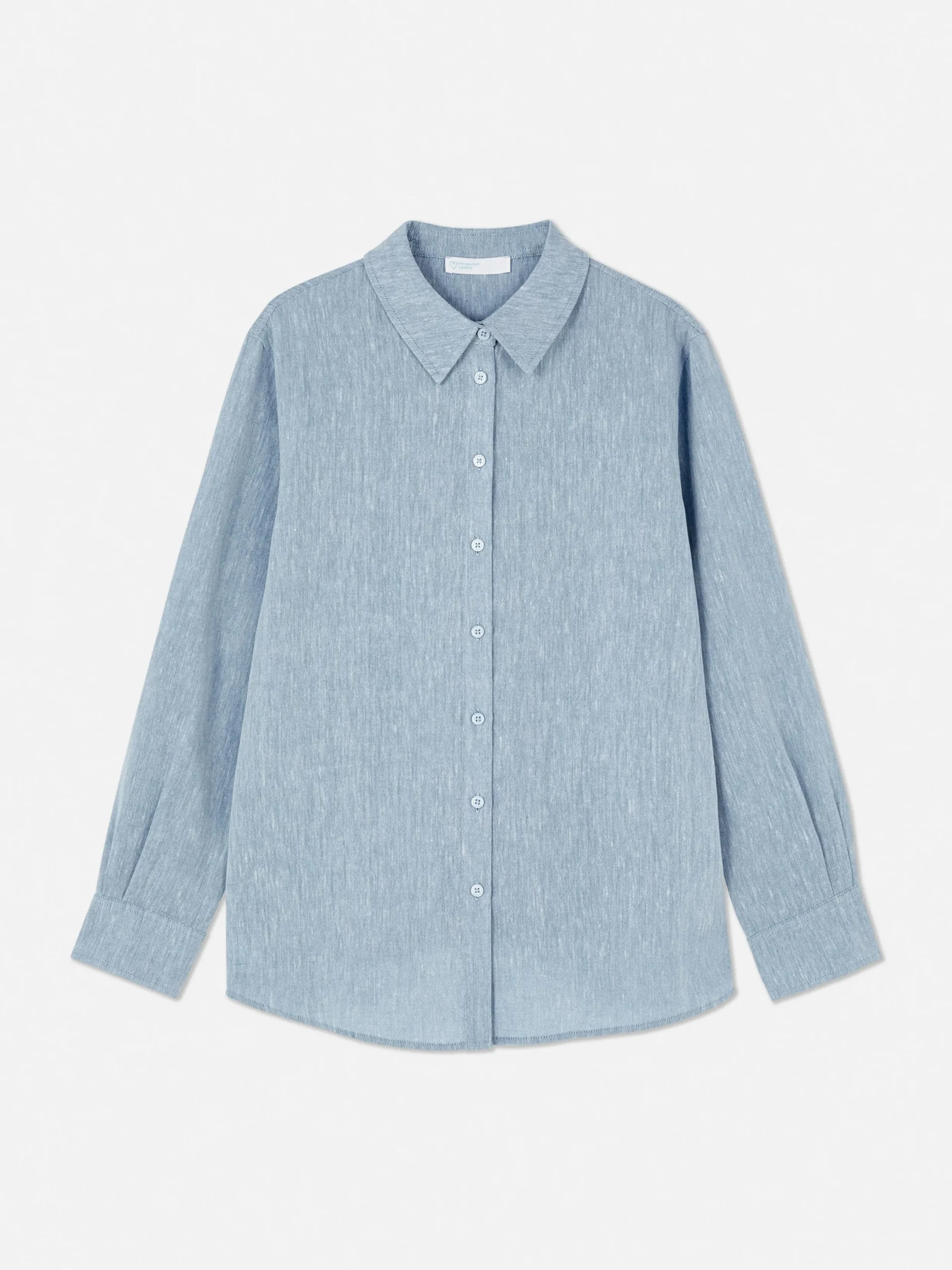 Chemises Et Blouses|Primark Chemise En Chambray à Manches Longues Bleu