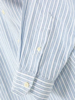 Chemises|Primark Chemise En Jacquard Rayé à Manches Longues Bleu clair