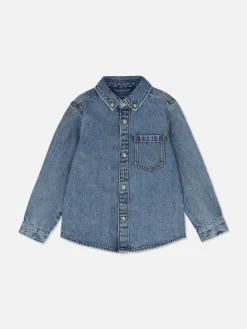 Chemises|Primark Chemise En Jean Boutonnée Bleu