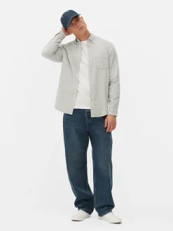 Chemises|Primark Chemise En Sergé De Coton à Manches Longues Gris