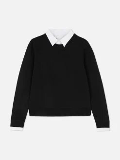 Pulls Et Gilets|Primark Chemise Et Pull 2-en-1 Noir