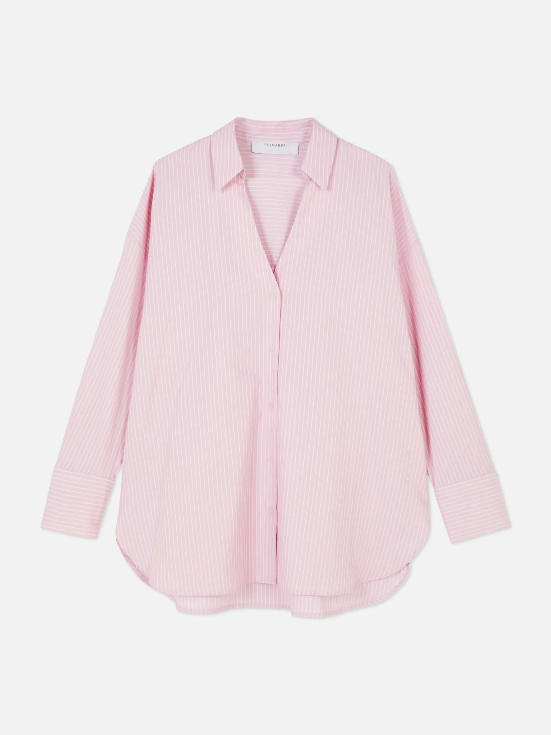 Chemises Et Blouses|Primark Chemise Oversize En Popeline Rose
