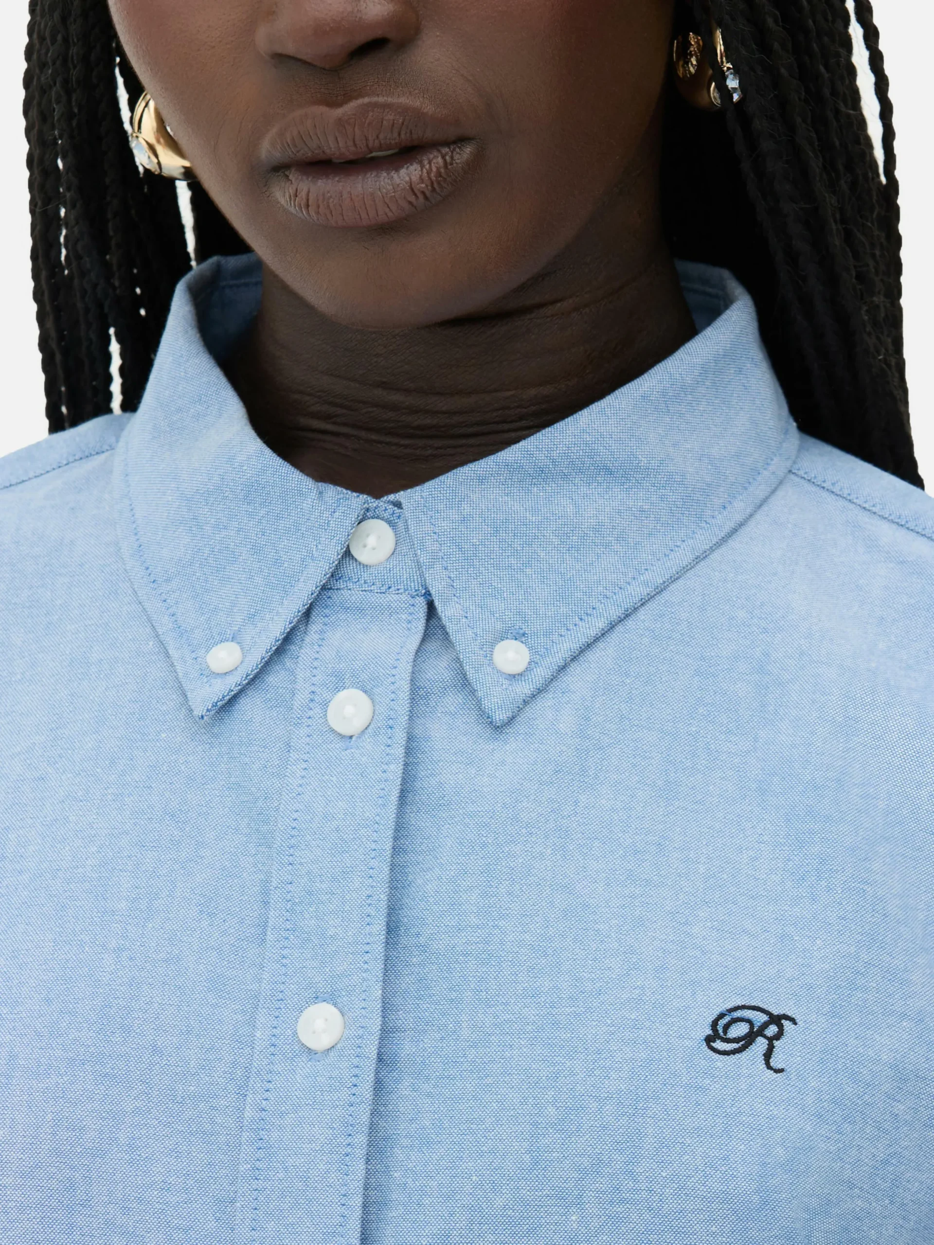 Chemises Et Blouses|Primark Chemise Oxford Boutonnée Rita Ora Bleu