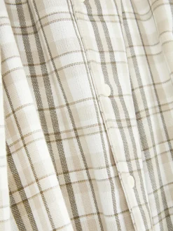 Chemises|Primark Chemise Texturée à Carreaux Et à Manches Courtes Fauve