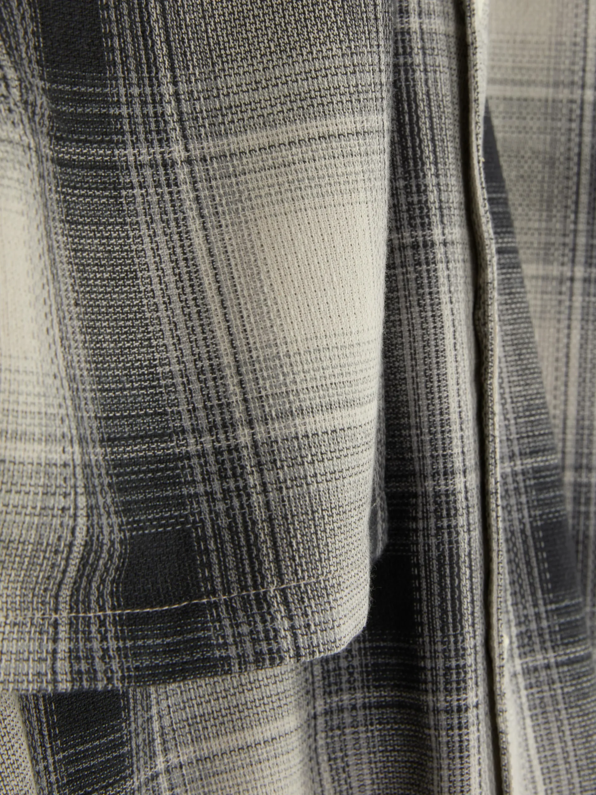 Chemises|Primark Chemise Texturée à Carreaux Et à Manches Courtes Noir/Blanc