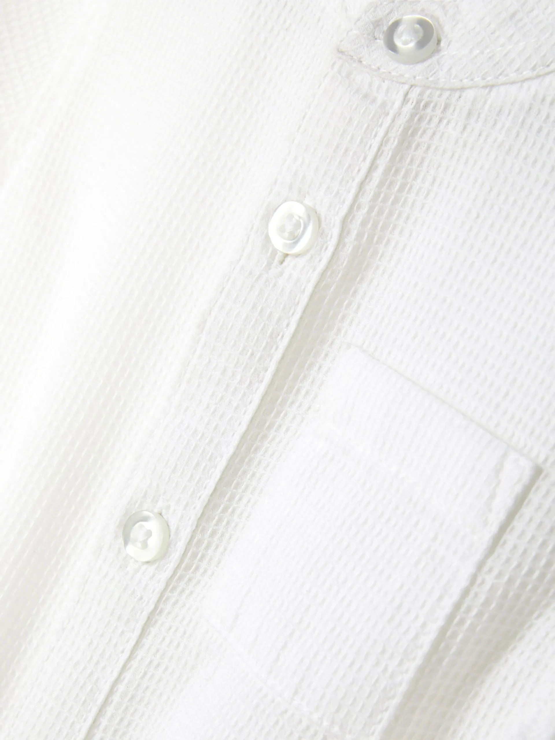 Hauts Et T-Shirts|Primark Chemise Texturée à Manches Longues Blanc