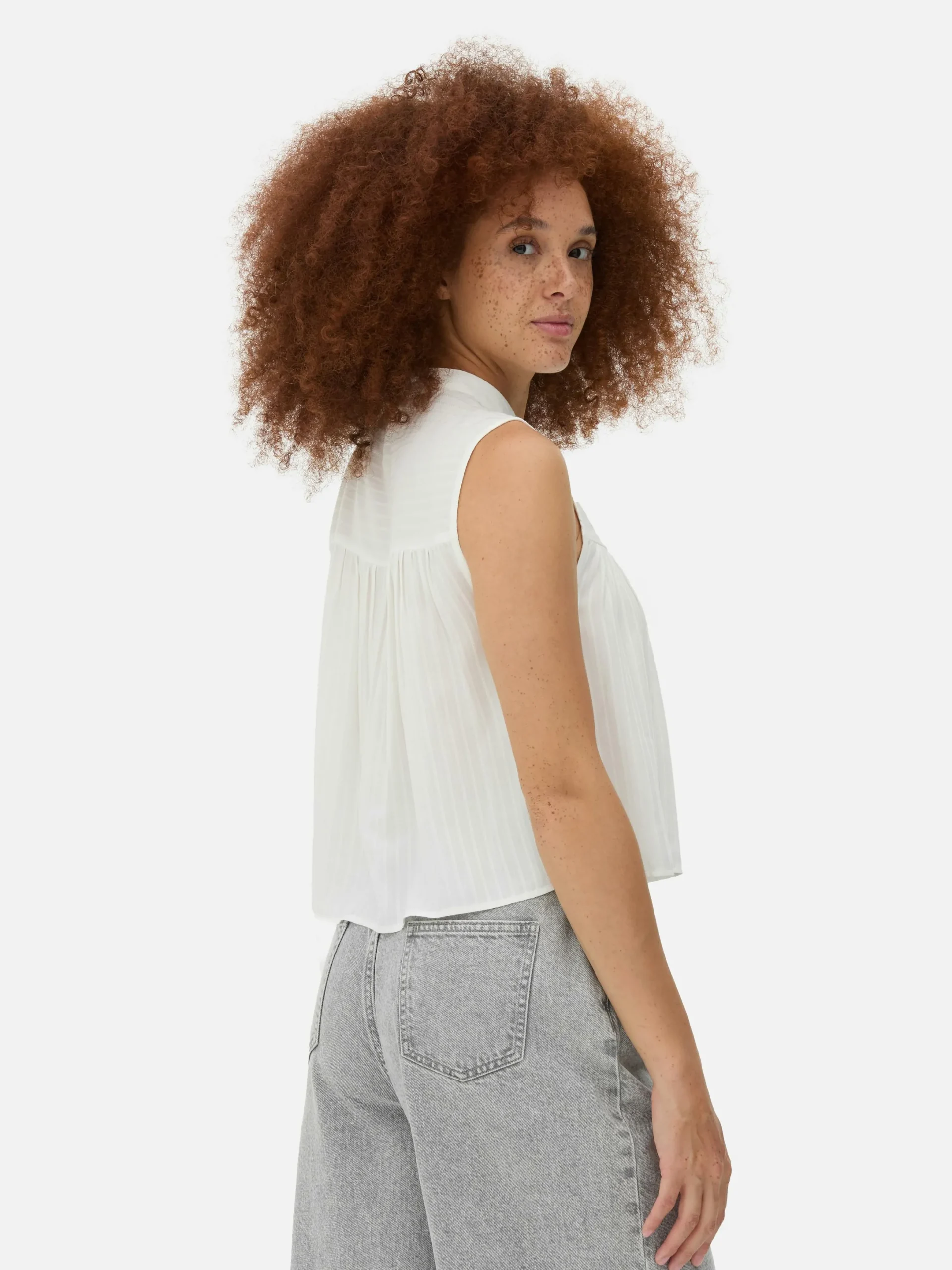 Chemises Et Blouses|Primark Chemisier à Détail échelle Style Hippie Blanc