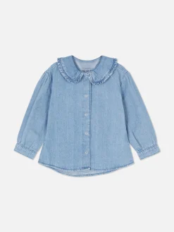 Hauts Et T-Shirts|Primark Chemisier En Denim à Col Bleu