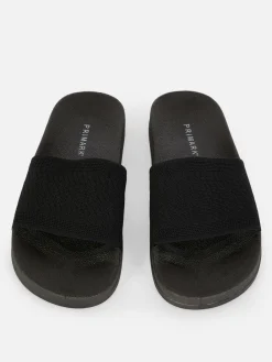 Tongs Et Claquettes|Primark Claquettes De Piscine Avec Bride En Crochet Noir
