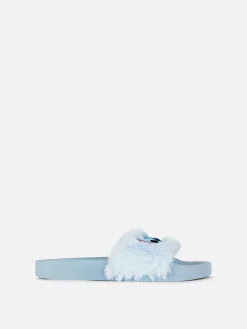 Sandales Et Tongs|Primark Claquettes De Piscine En Fausse Fourrure Disney Bleu