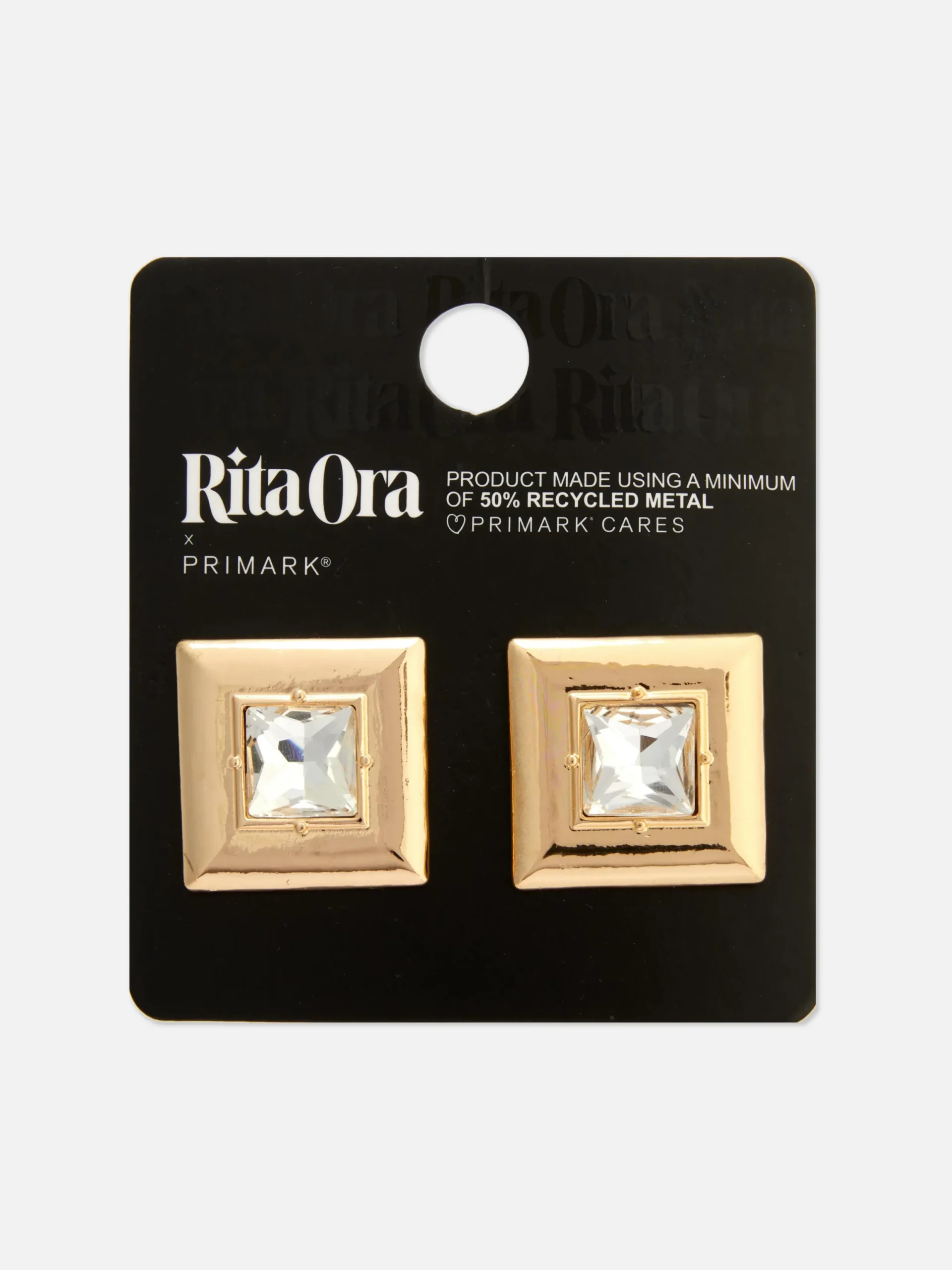 Bijoux|Primark Clous D'oreilles Carrés à Fausses Gemmes Rita Ora Jaune