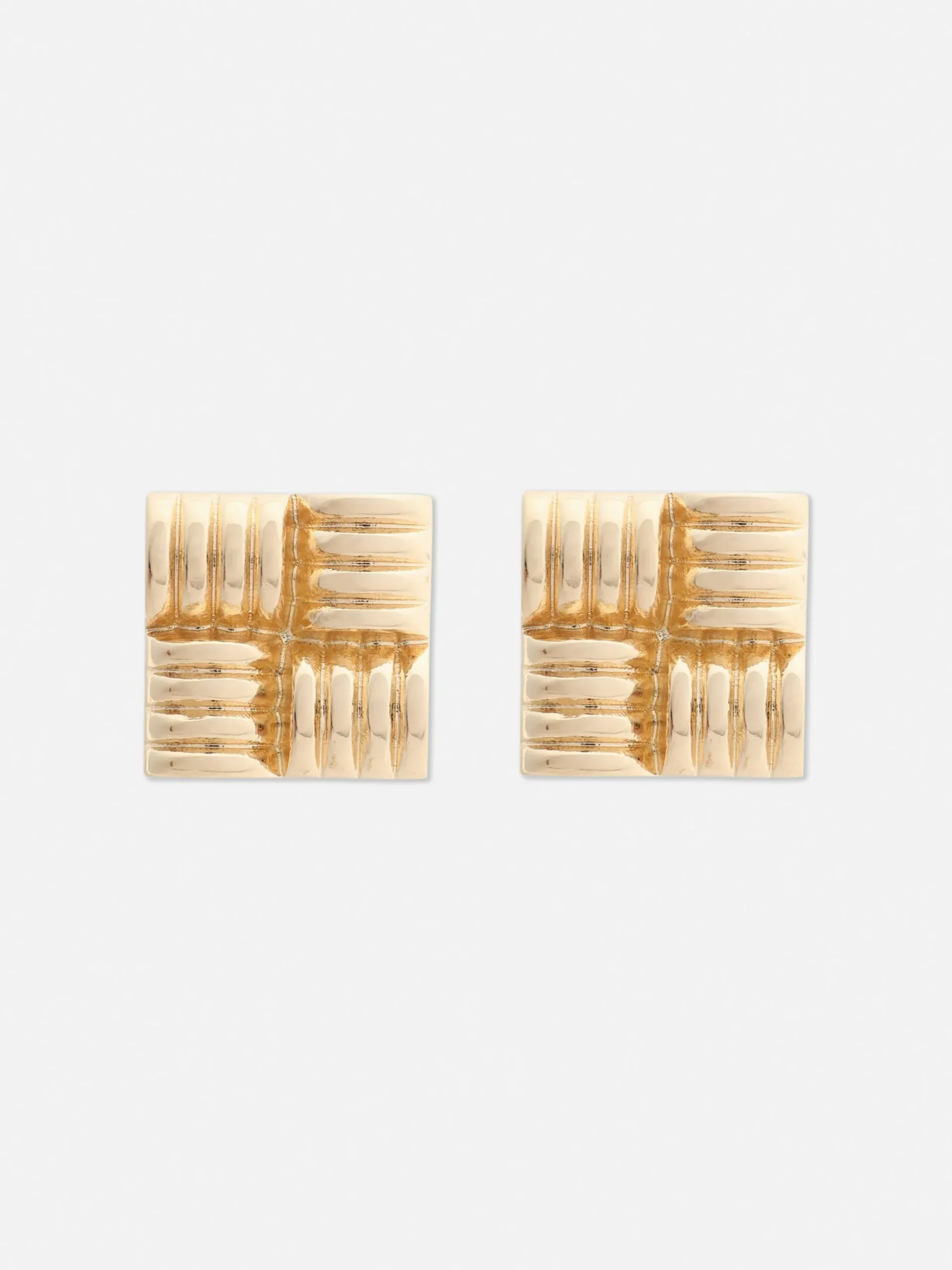 Bijoux|Primark Clous D'oreilles En Forme De Coussin Carré Jaune