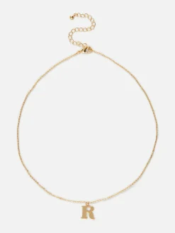 Bijoux|Primark Collier Chaîne à Breloque Initiale Jaune