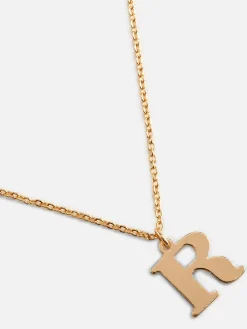 Bijoux|Primark Collier Chaîne à Breloque Initiale Jaune