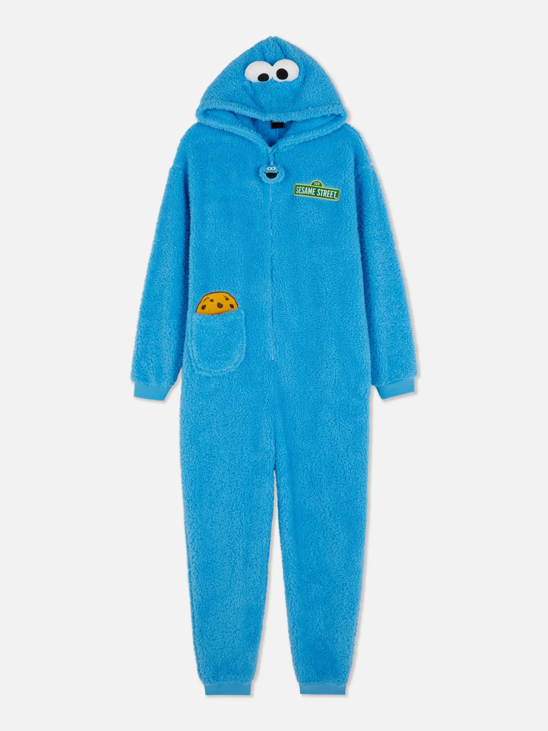 Sweat À Capuche Et Combinaison|Primark Combinaison à Motif Personnage 1, Rue Sésame Pour Femme Bleu