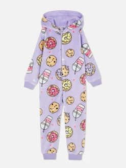Sweat À Capuche Et Combinaison|Primark Combinaison En Polaire à Motifs Aliments Lilas
